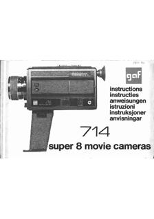 GAF 714 manual. Camera Instructions.